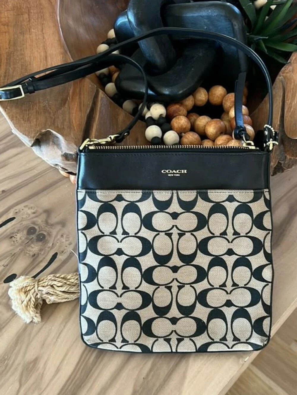 Authentic Coach Bkack Crossbody Purse